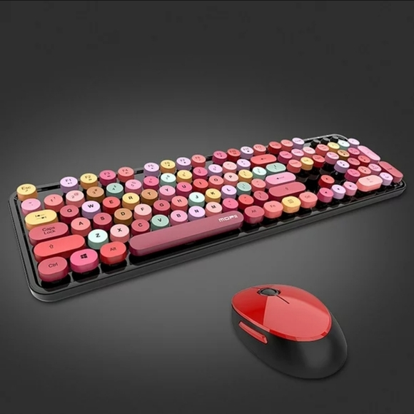 Mofii Sweet 2.4G Wireless Keyboard Mouse Combo, Black Mixed - Picture 2 of 8